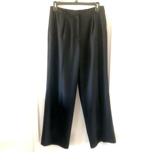 Vintage Talbots Black Wool Pants High-waisted Wide Leg Size 6 Petite 90's/Y2K